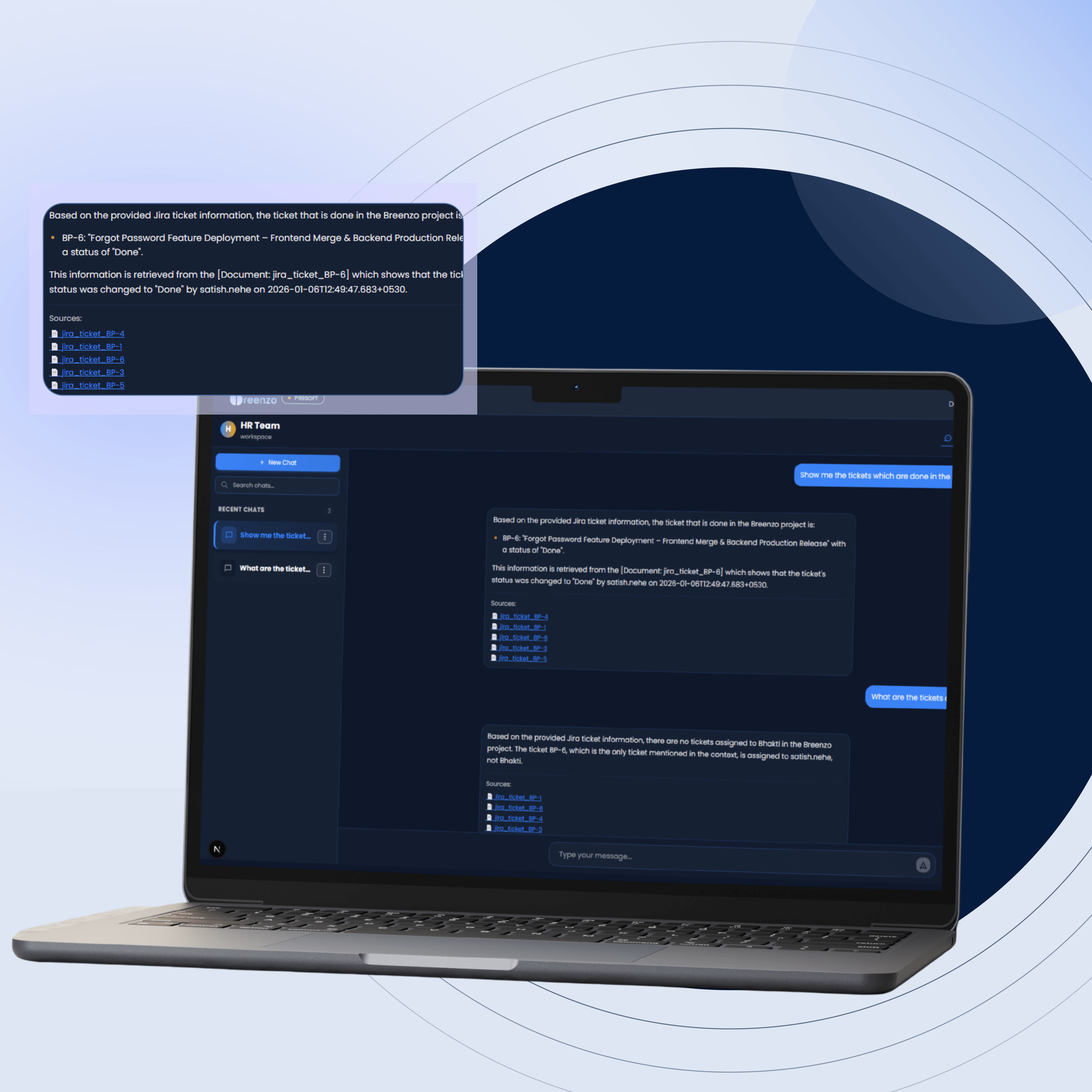 Search-Powered Chat Interface
